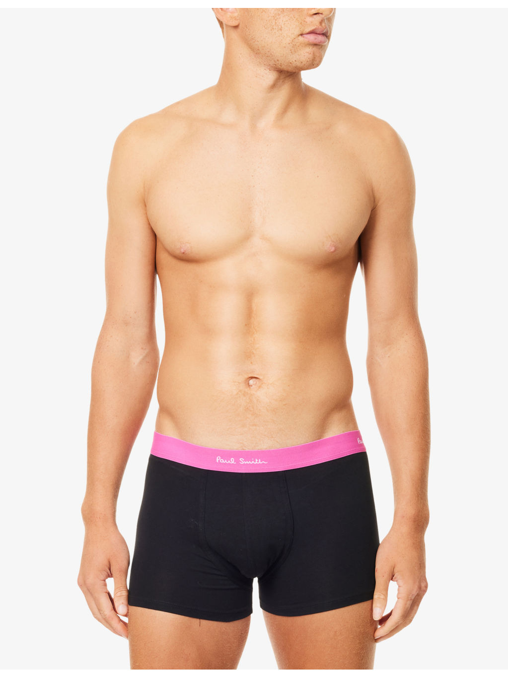 Branded-Waistband Pack of Three Cotton-Jersey Trunks - 2