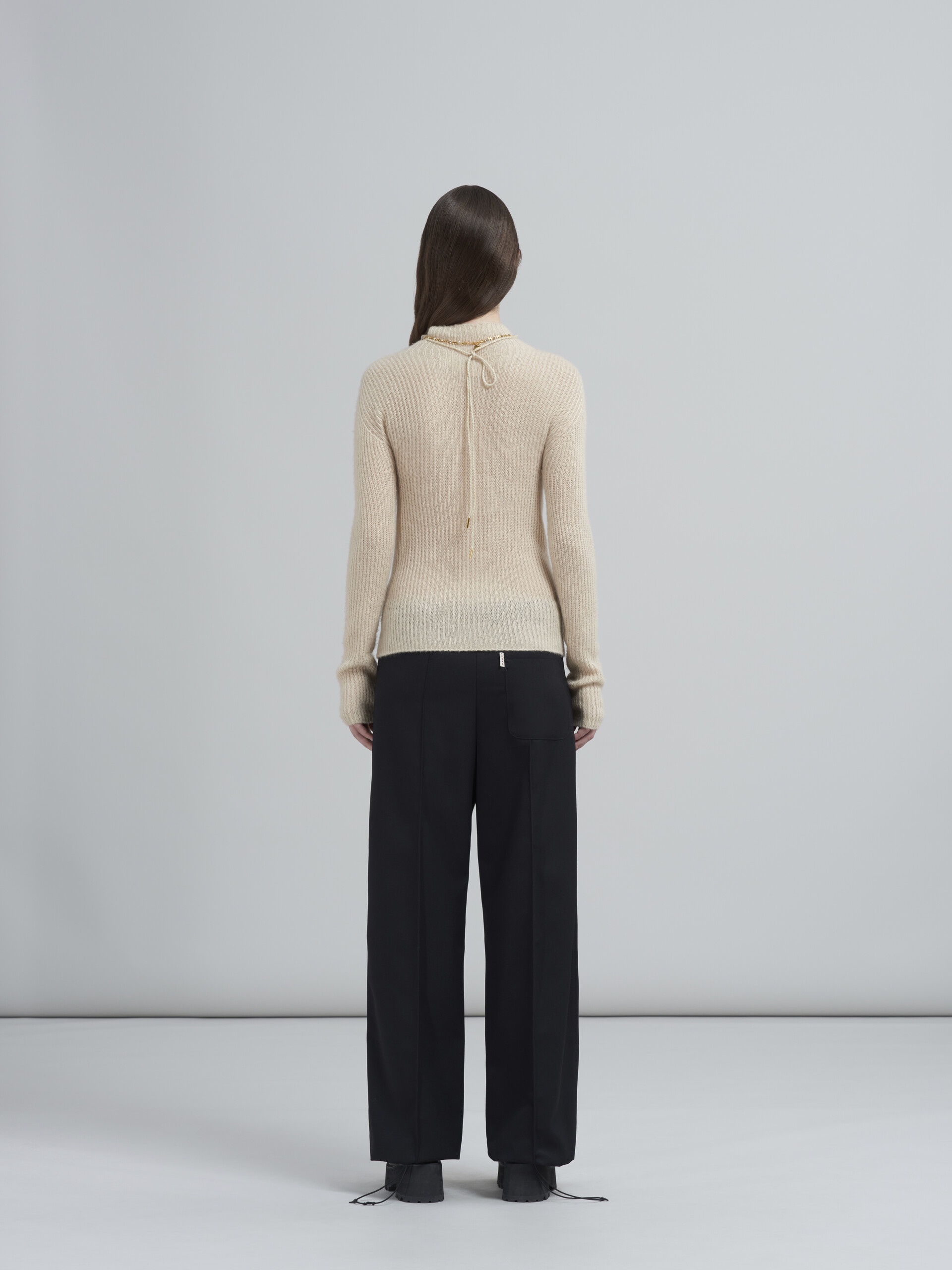 YARN-DYED  WOOL GABARDINE TROUSERS - 3