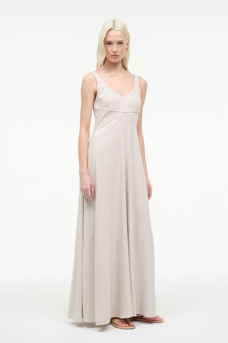 STAUD MADISON LINEN DRESS NATURAL 3