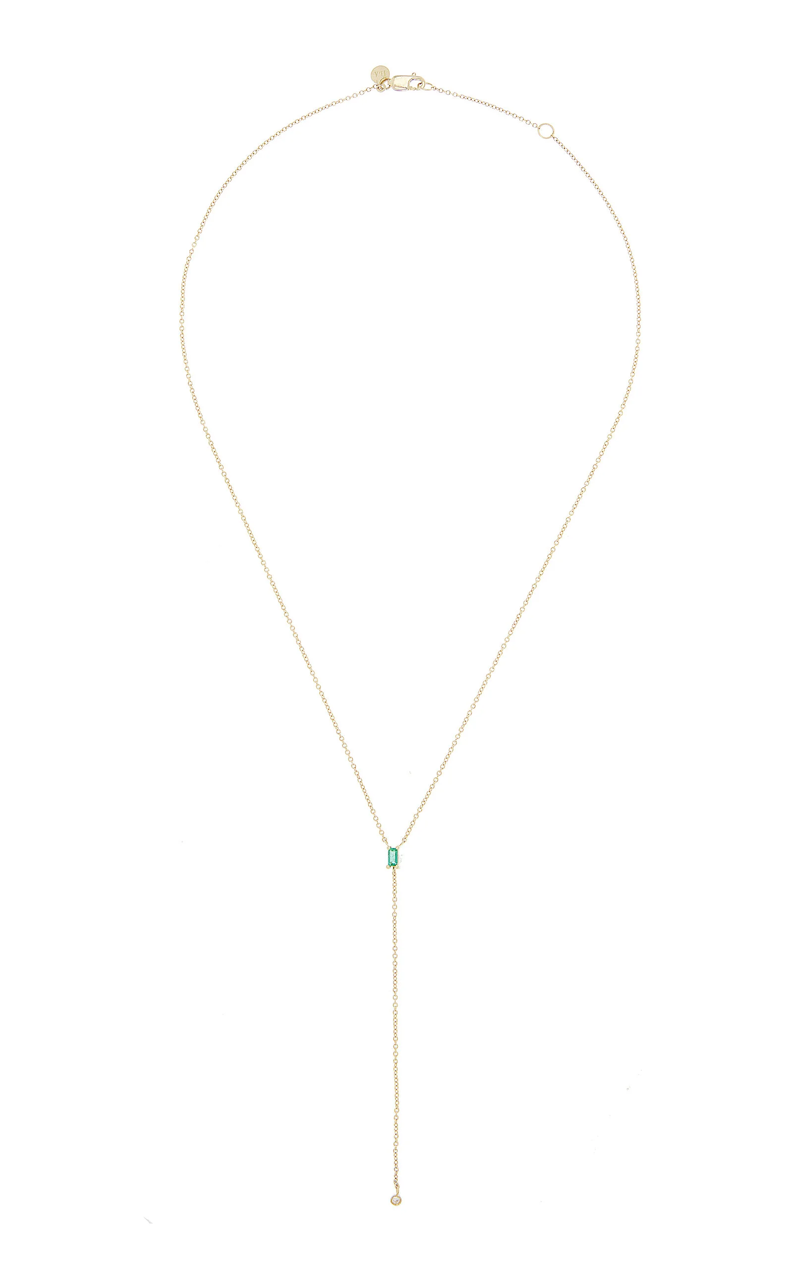 Elettra 14K Yellow Gold Emerald Necklace green - 1