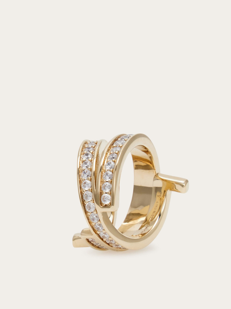 FERRAGAMO Gancini band ring - size 52 outlook