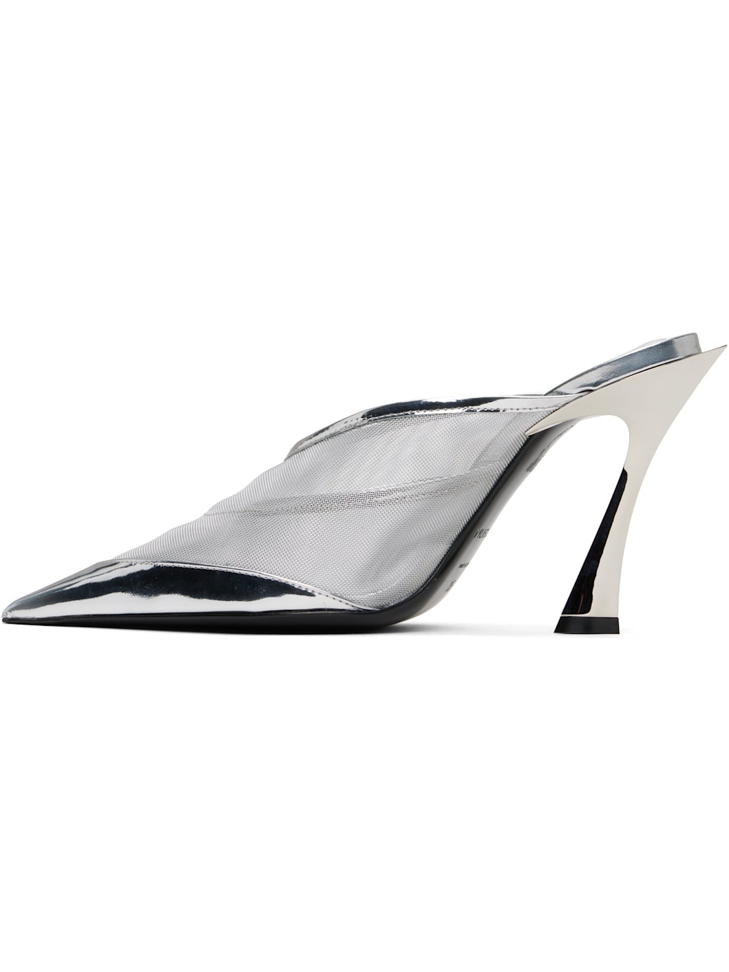Silver Mesh Fang 95 Heels - 3