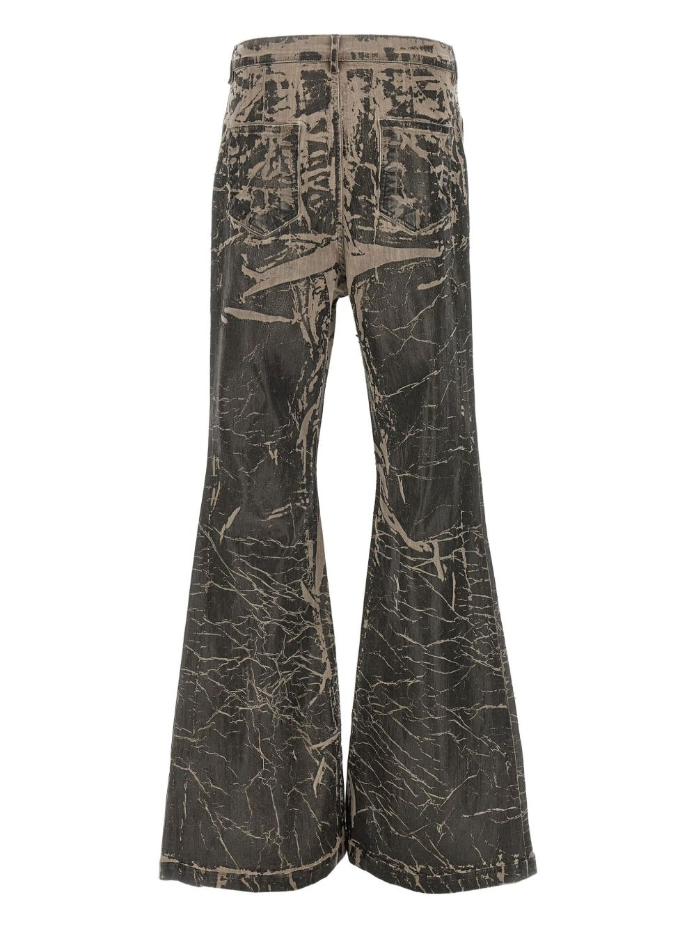 buttoned bootcut jeans - 2