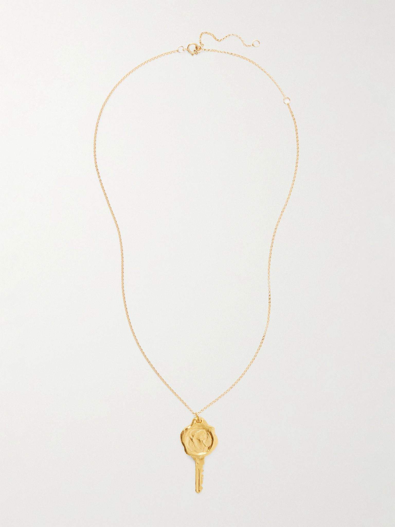 The Key To The Library recycled gold-plated necklace Gold - 4