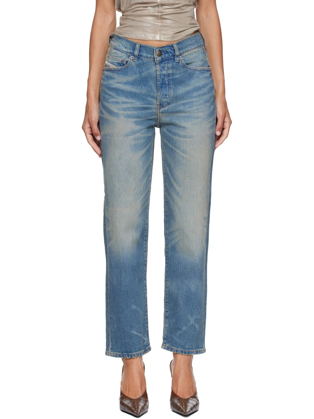 Blue Regular High Waist 1981 D-Went Jeans - 1