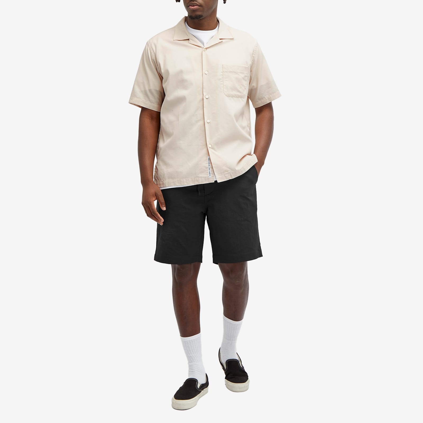 Nanamica Short Sleeve Open Collar Panama Shirt - 4