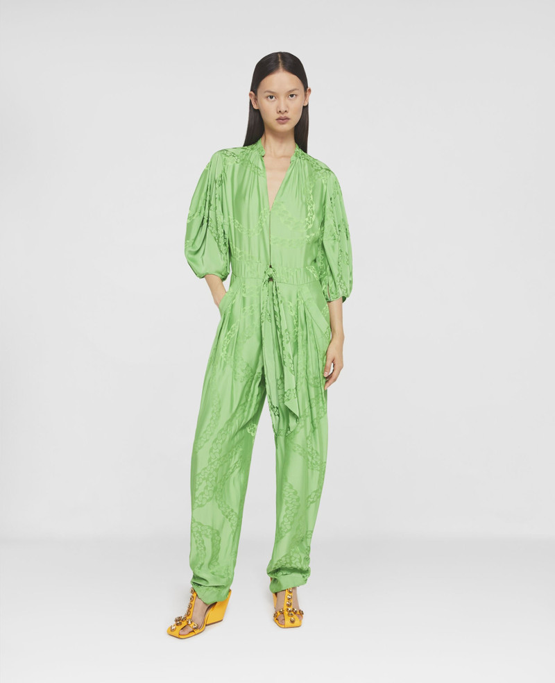 Stella McCartney Falabella Print Silk Jacquard Jumpsuit outlook