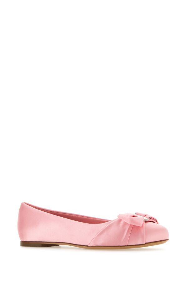 Salvatore Ferragamo Women Pink Satin Varina Ballerinas - 2