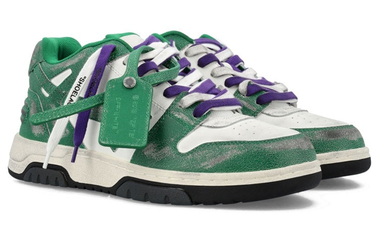 Off-White Out Of Office Vintage Leather 'Green White Purple' OMIA189F22LEA0110155 - 2