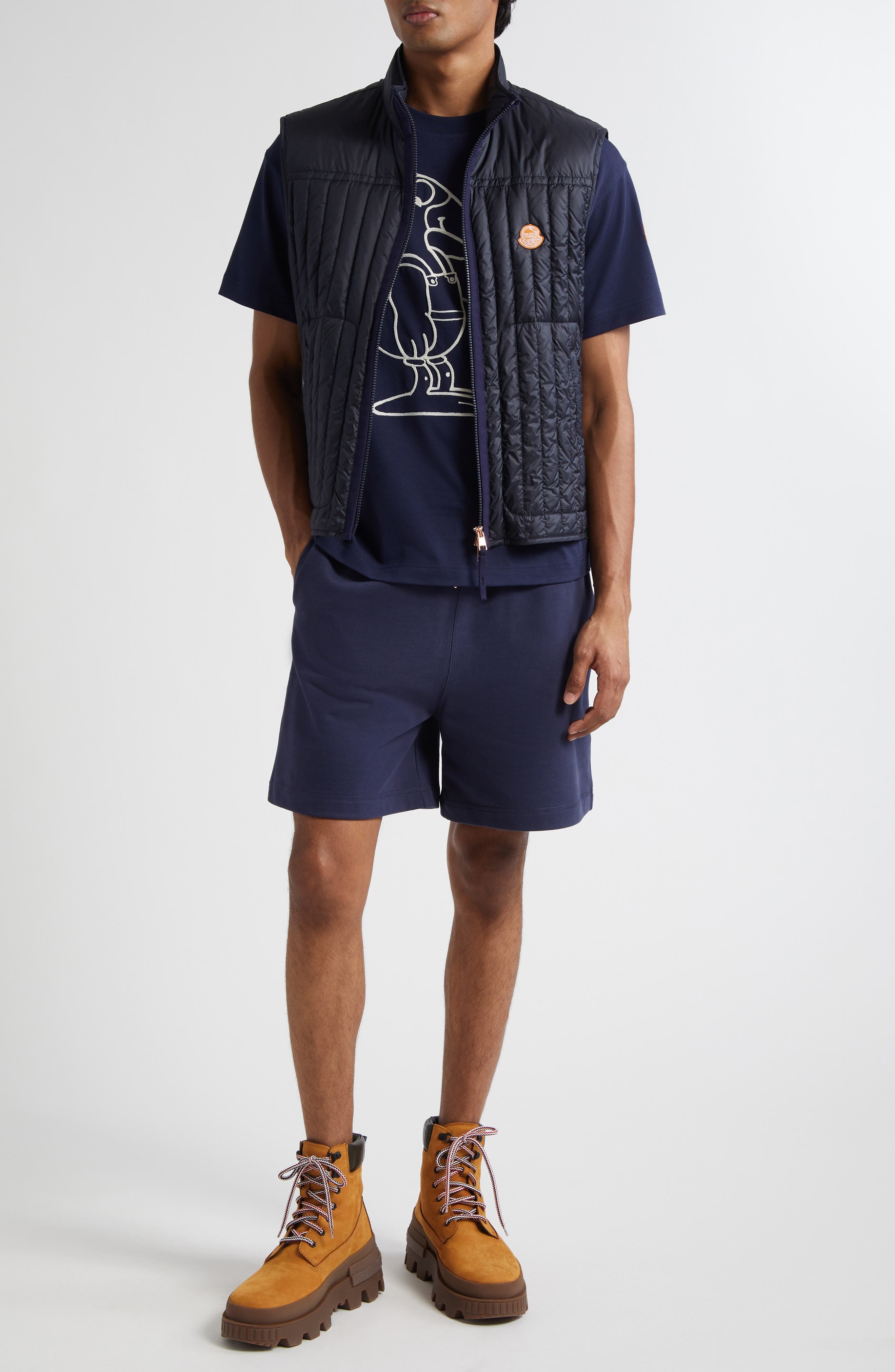 Moncler x Gilga Farm by Donald Glover Tangerine Down Vest in Navy at Nordstrom - 7