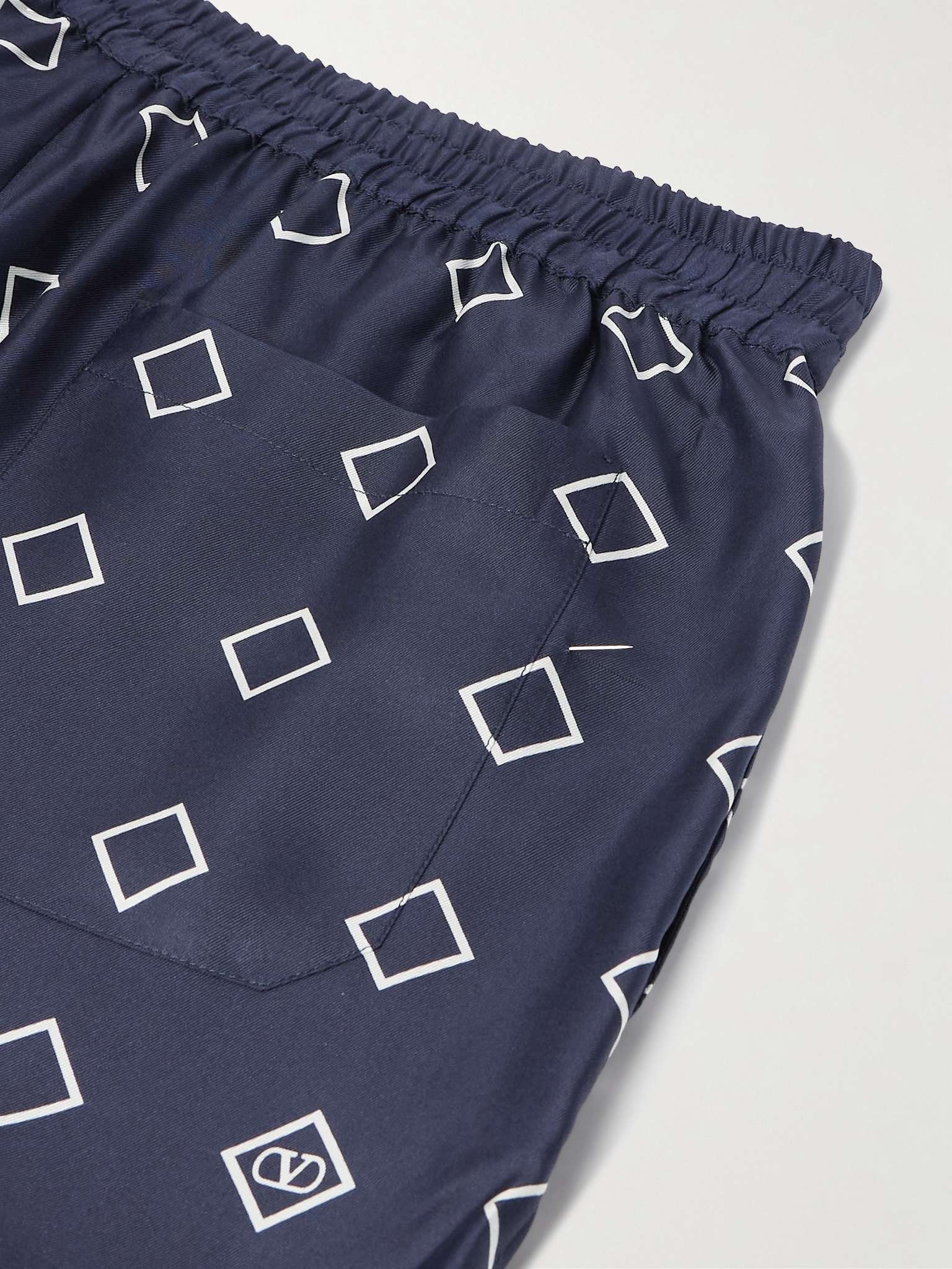 Straight-Leg Printed Silk-Twill Shorts - 5