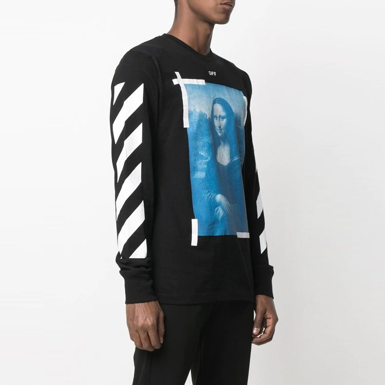 Off-White Mona Lisa Long-Sleeve T-Shirt 'Black' OMAB001R21JER0021001 - 4