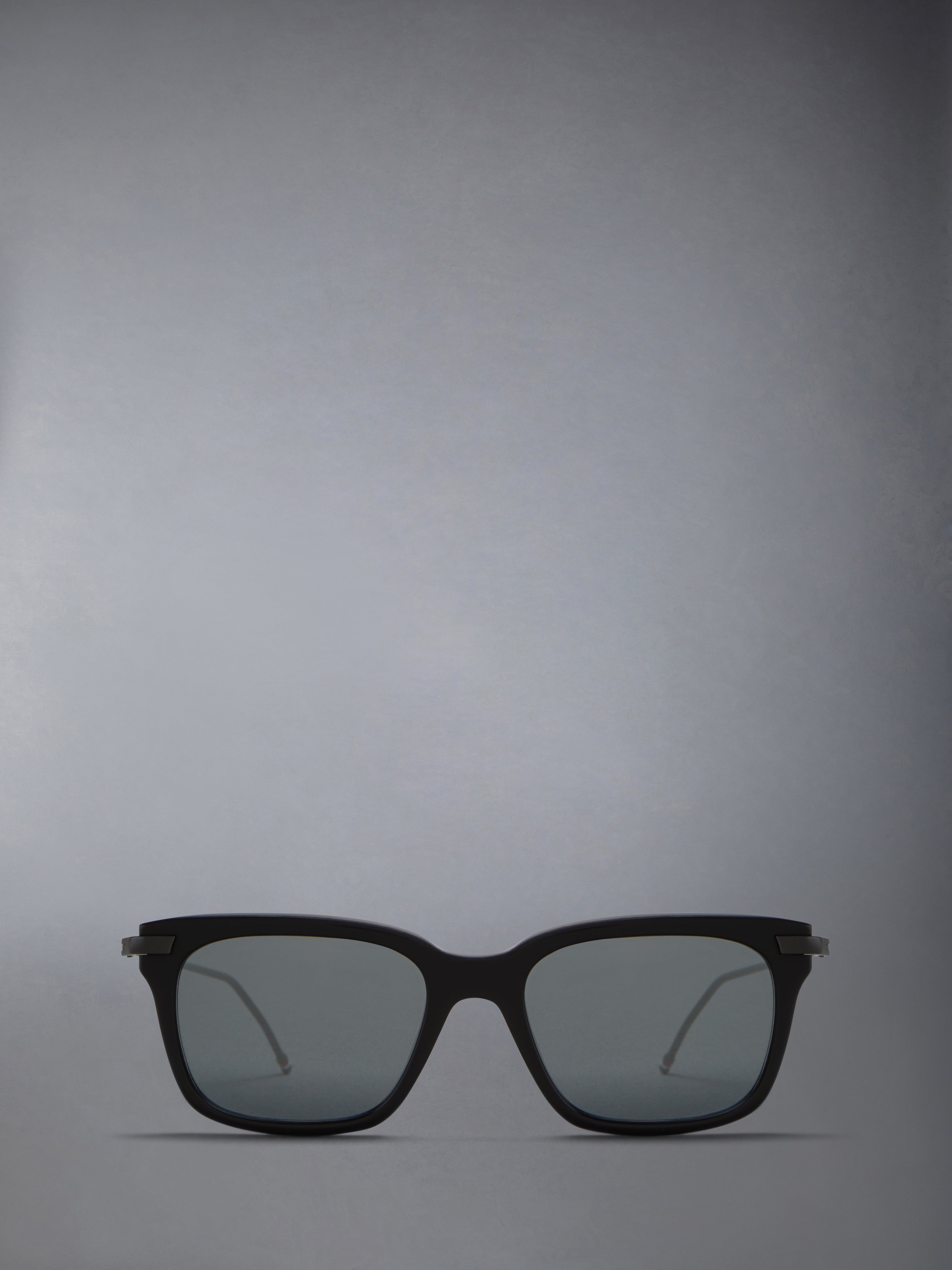 Acetate and Titanium Rectangular Sunglasses - 1