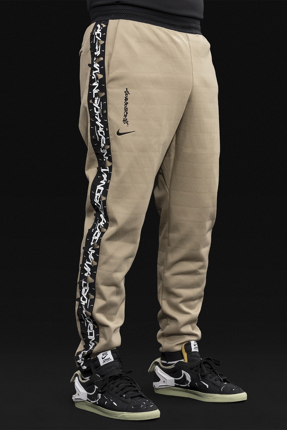 GGG-P1-247 Nike® Acronym® Track Pant Knit Khaki/Black - 4