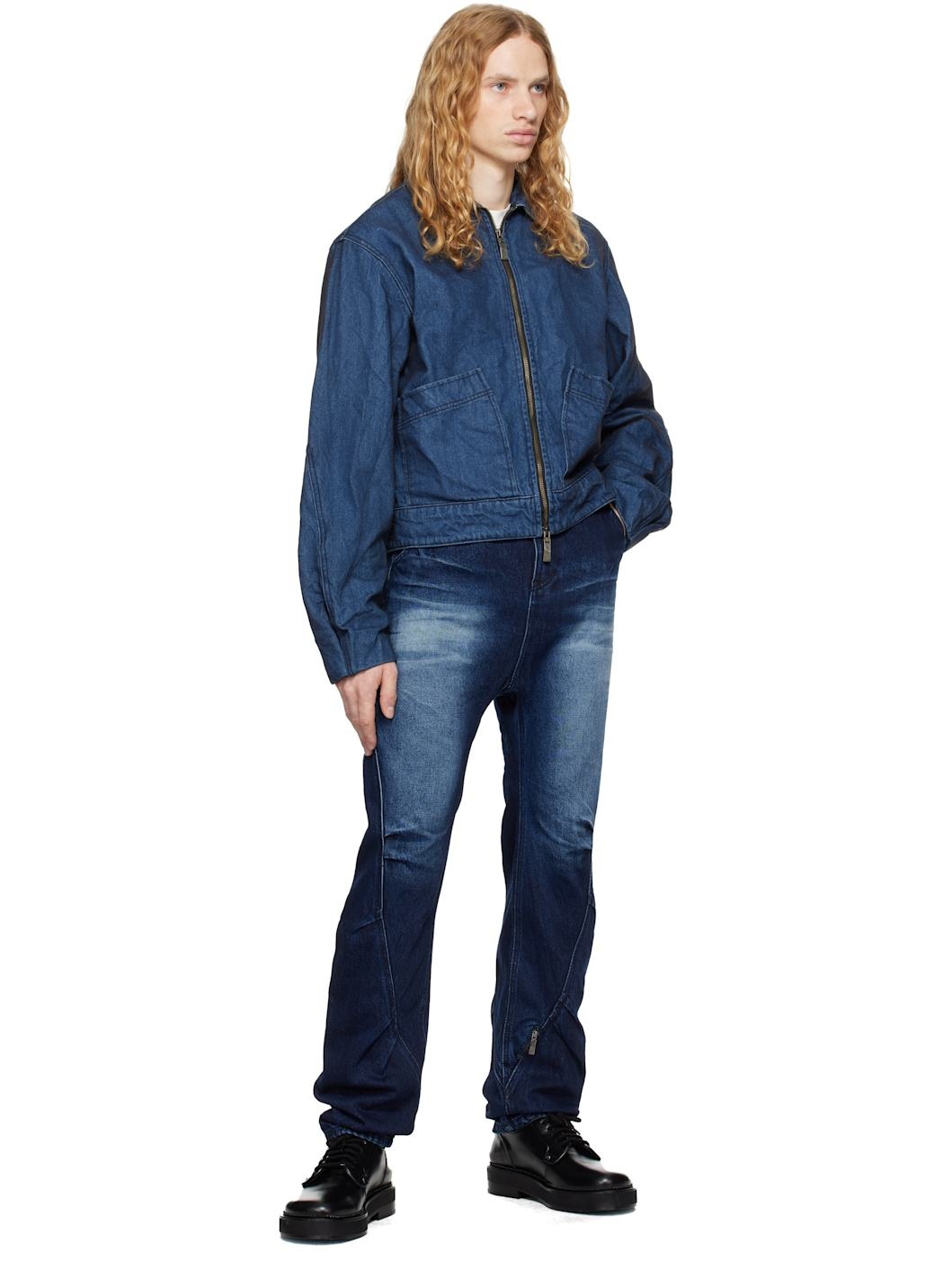 Blue Faded Jeans - 4