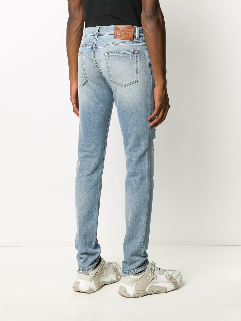 distressed slim-fit jeans - 4