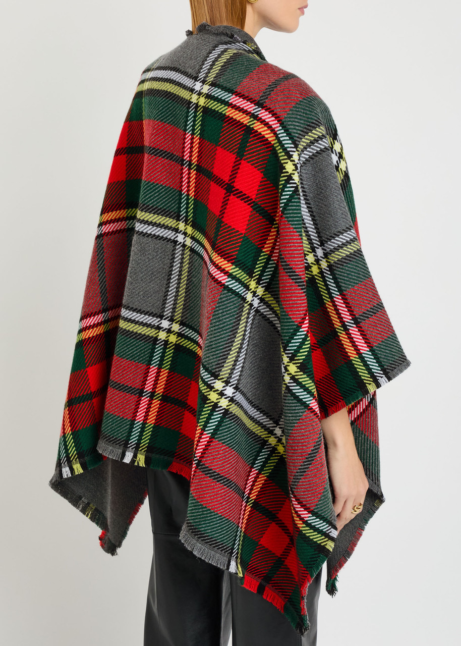 Vivienne Westwood Reversible Tartan Wool Poncho - 3
