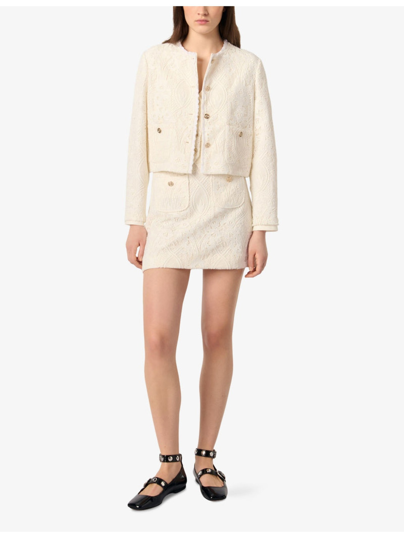 maje Guipure Cropped Woven Jacket outlook
