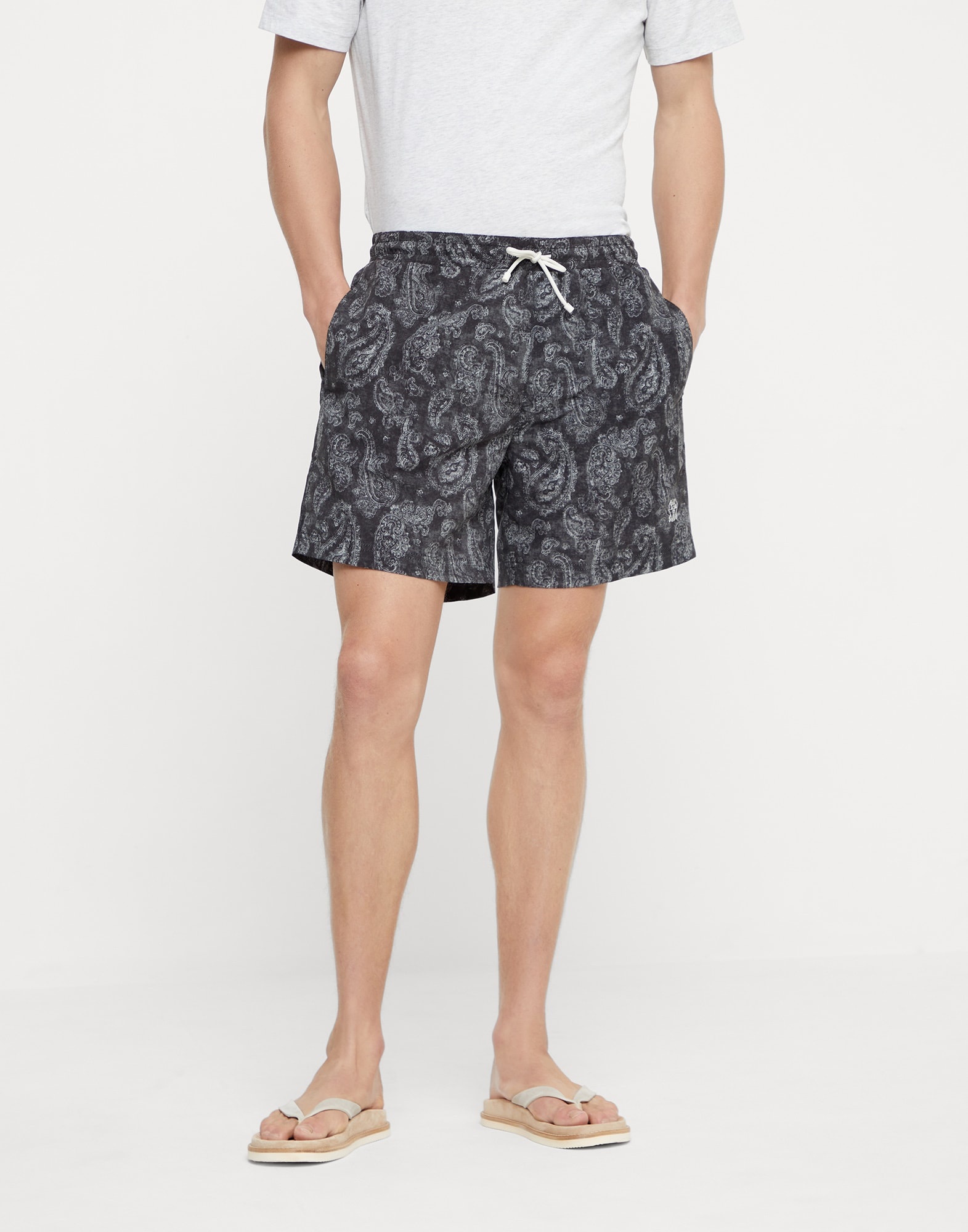 Paisley swim shorts - 1