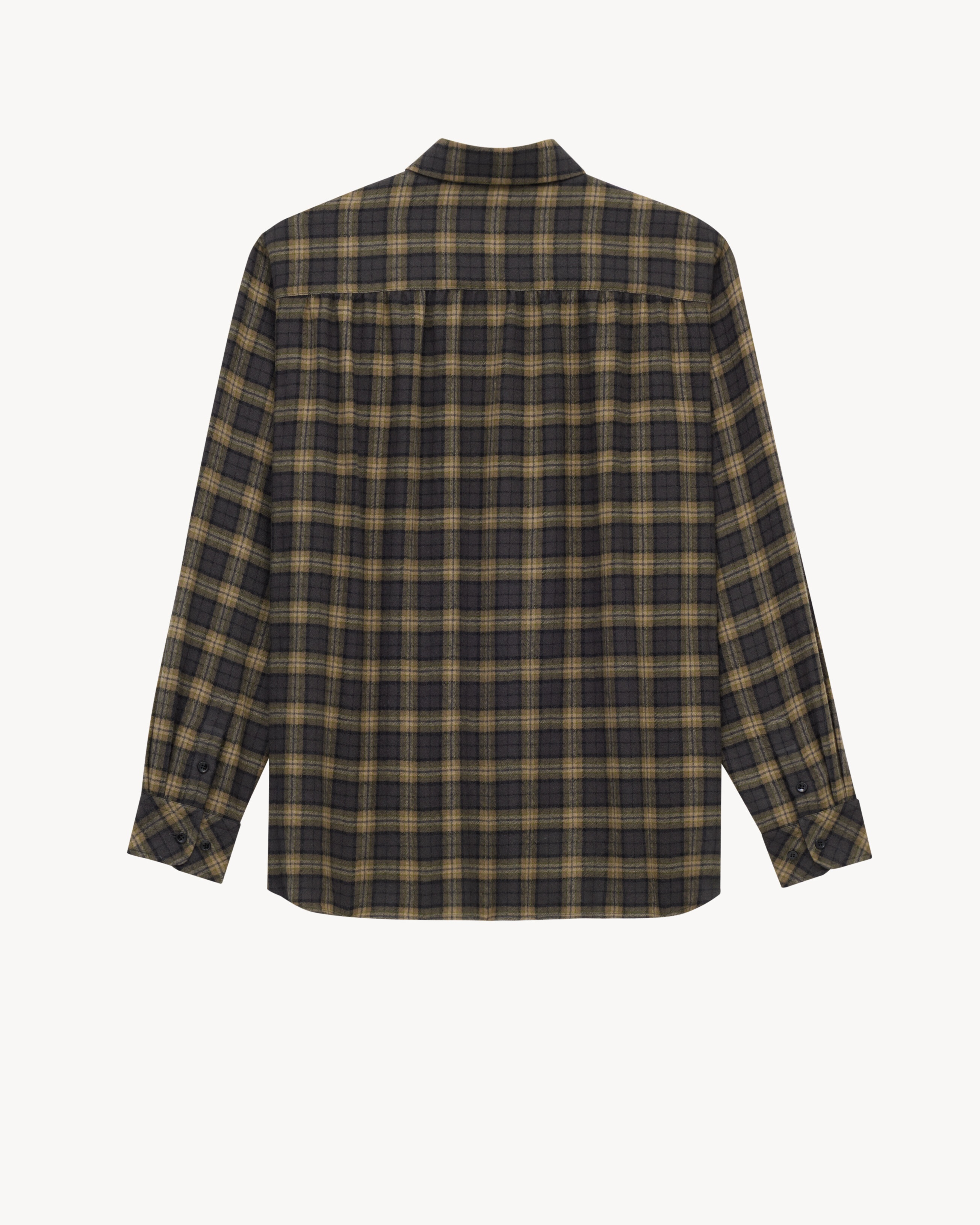 EMBROIDERED OVERSHIRT IN WOOL CHECK - 4