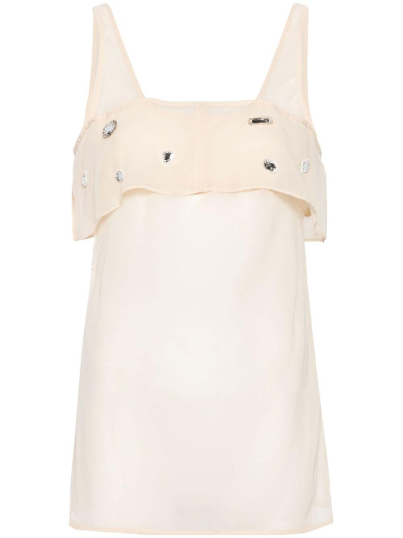 crystal-embellished sheer tank top 1