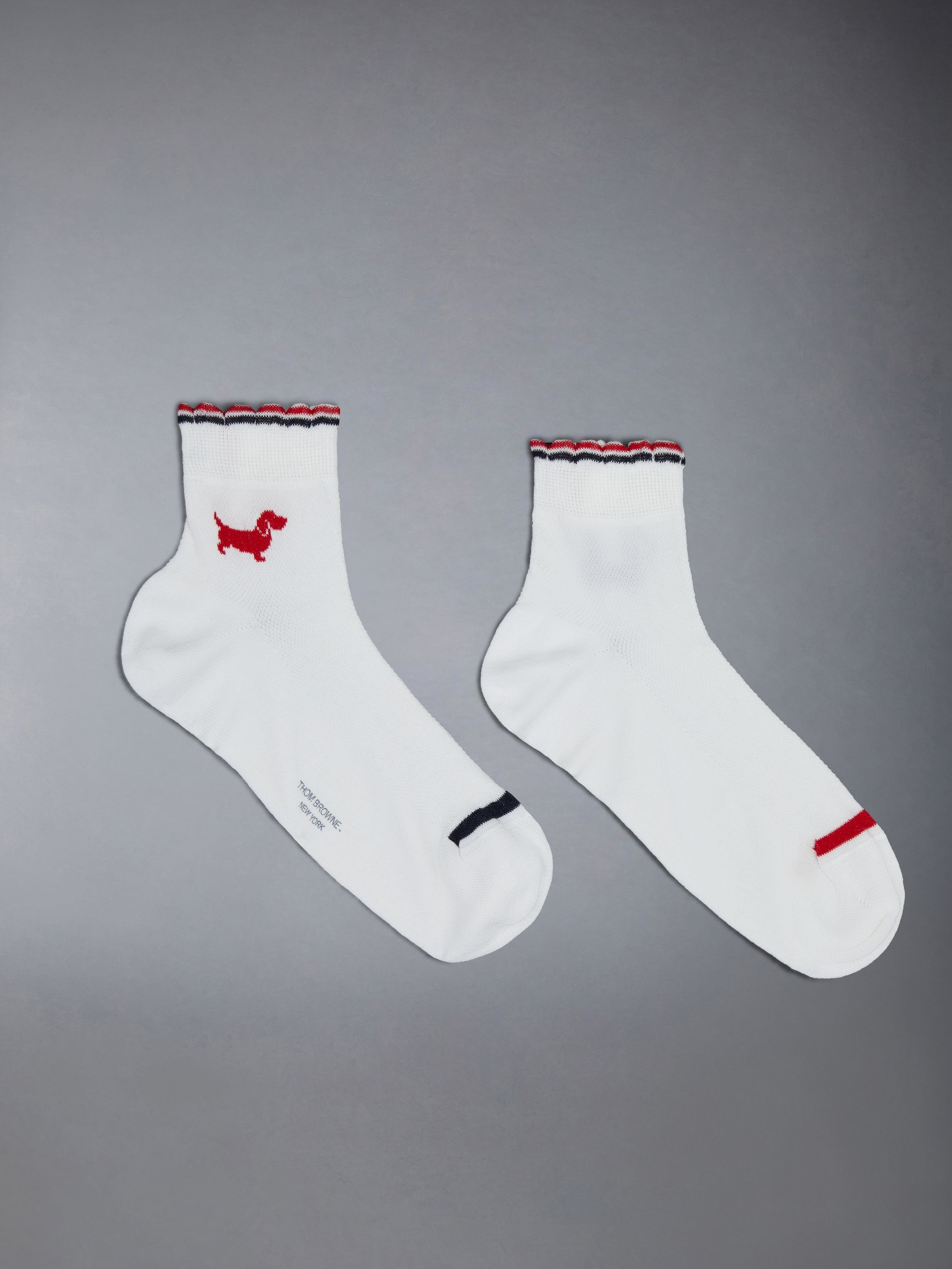 Cotton Crew Length Pointelle Hector Socks - 1