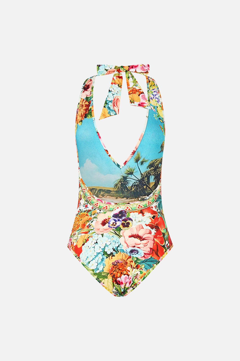 REVERSIBLE BIND EDGE V NECK HALTER ONE PIECE - 8