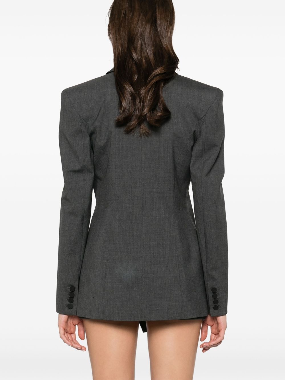 ring-detail blazer - 4