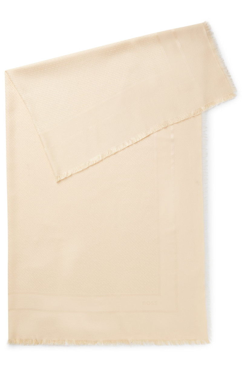 SILK-WOOL SCARF WITH LOGOS AND MONOGRAMS 1