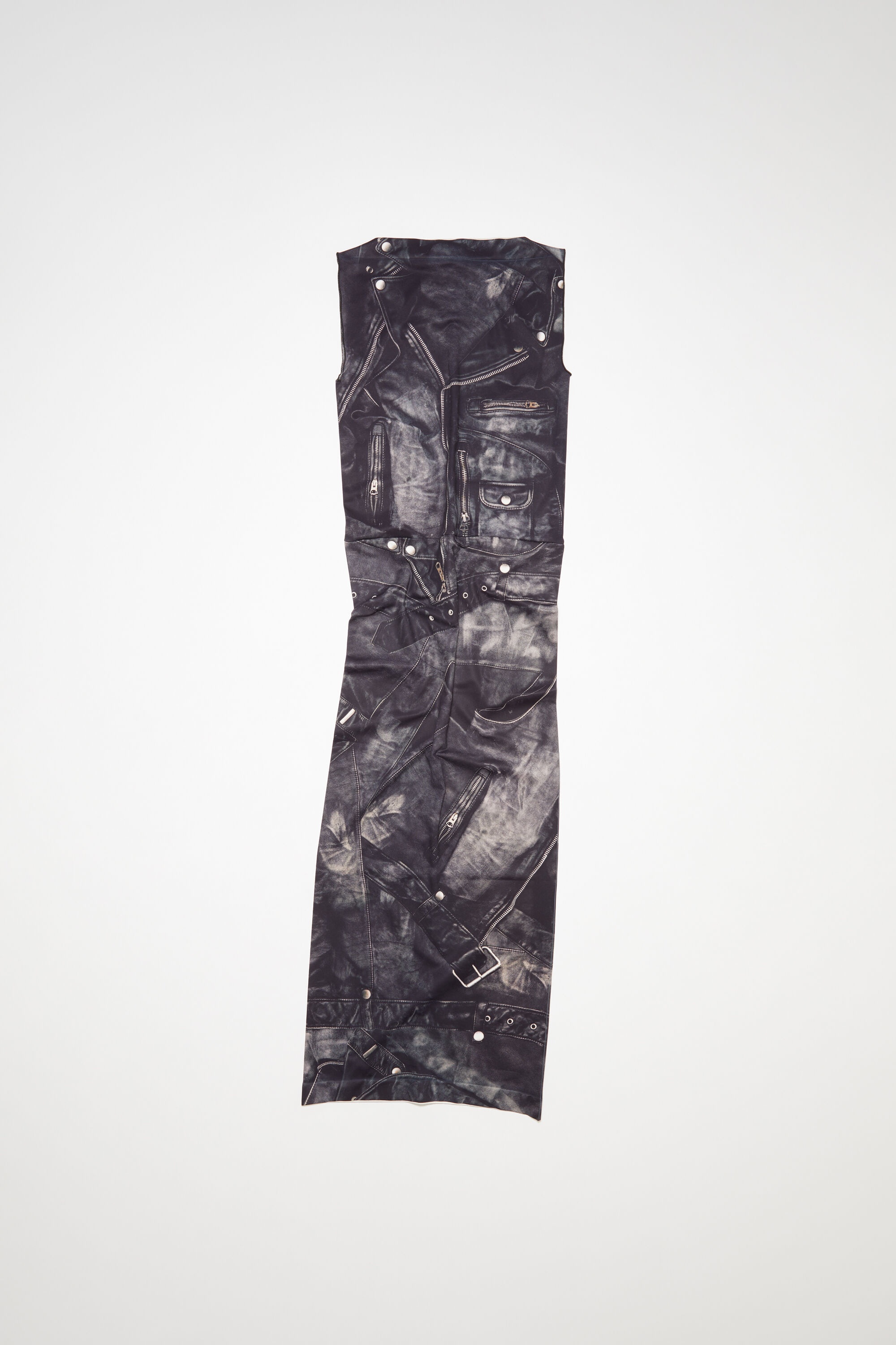 Trompe l'oeil dress - Faded black - 1