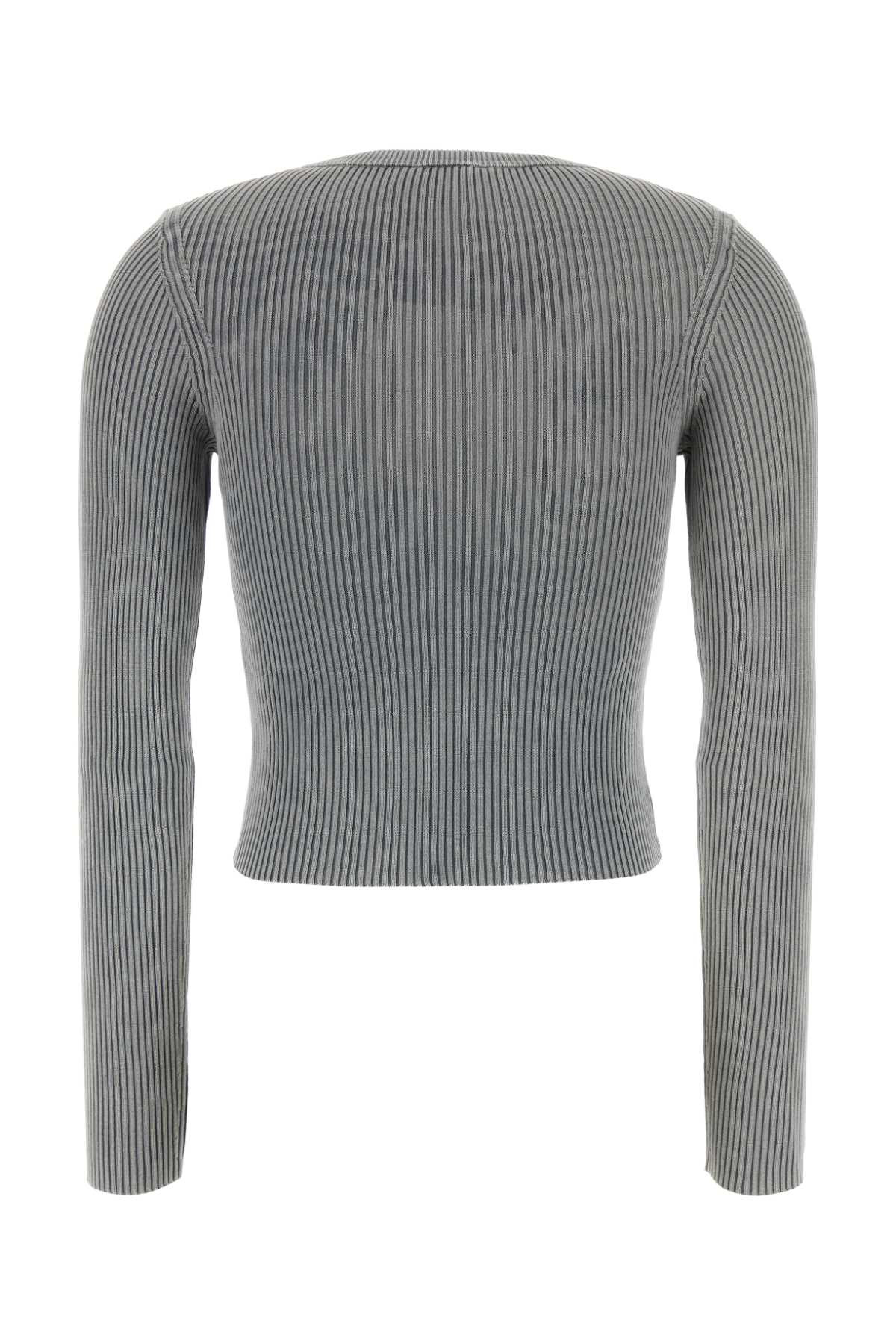 Diesel Women Grey Cotton M-Valary-R Top - 2