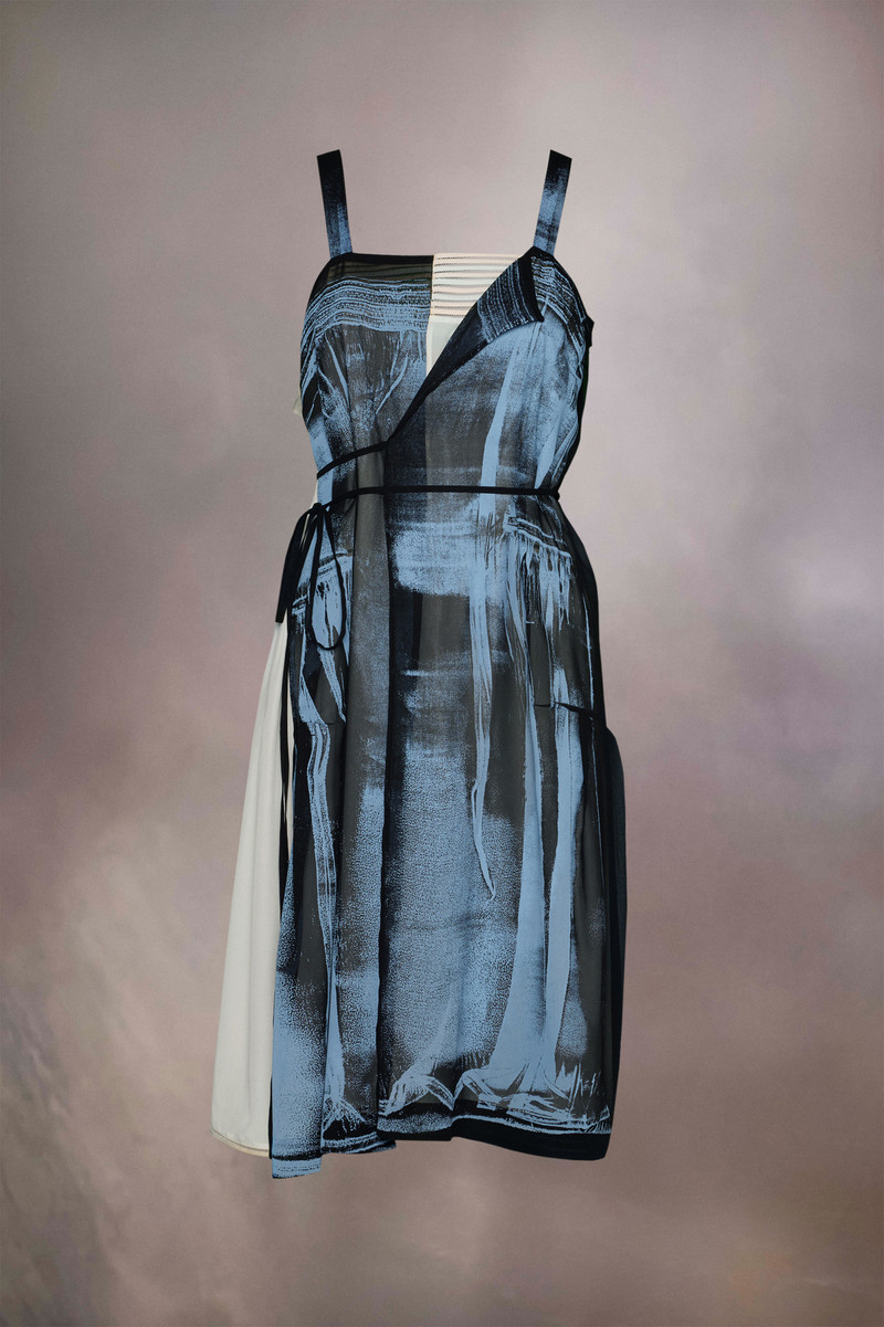Maison Margiela Freeze-frame silk dress outlook