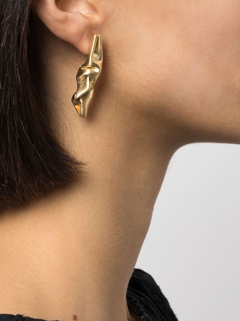 "Notsobig" Crumple drop earrings 3