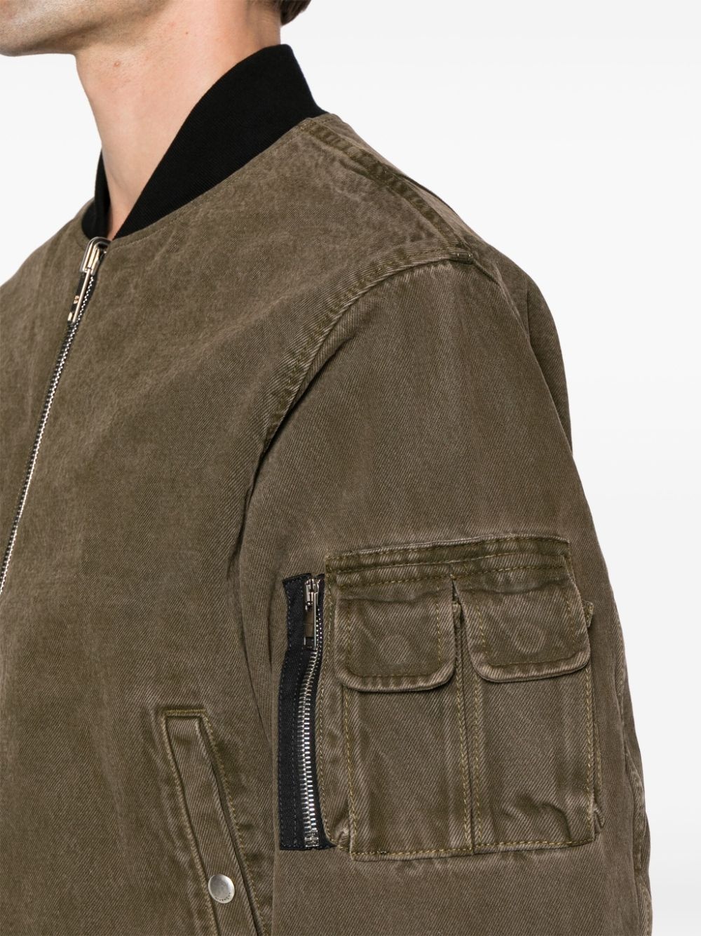 logo-print reversible bomber jacket - 5