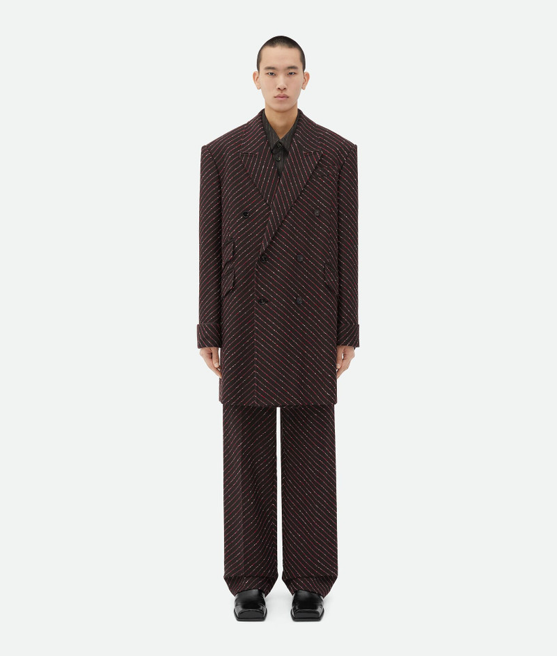 Diagonal Boucle Pinstripe Coat 1