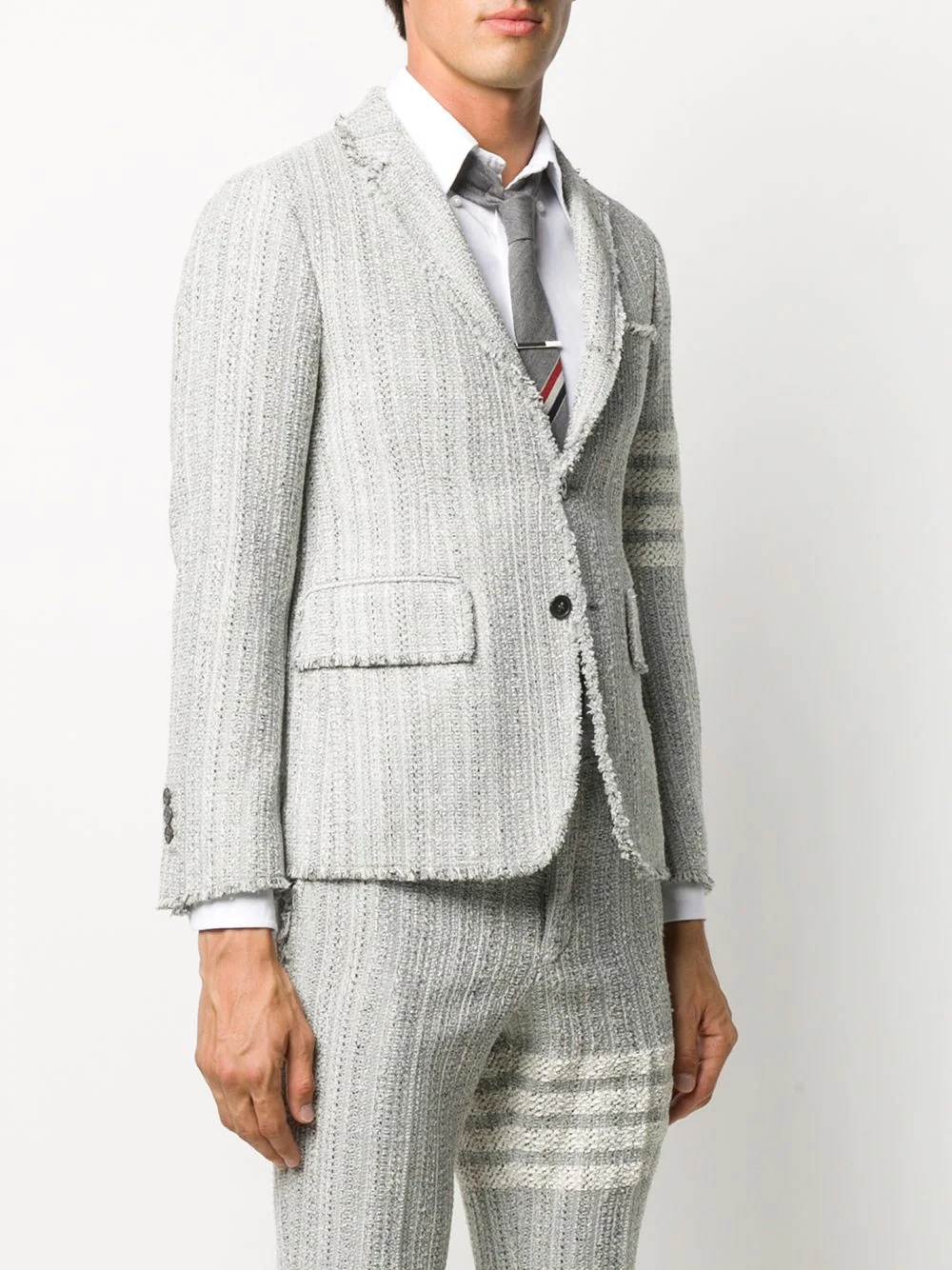 tweed single-breasted blazer - 3