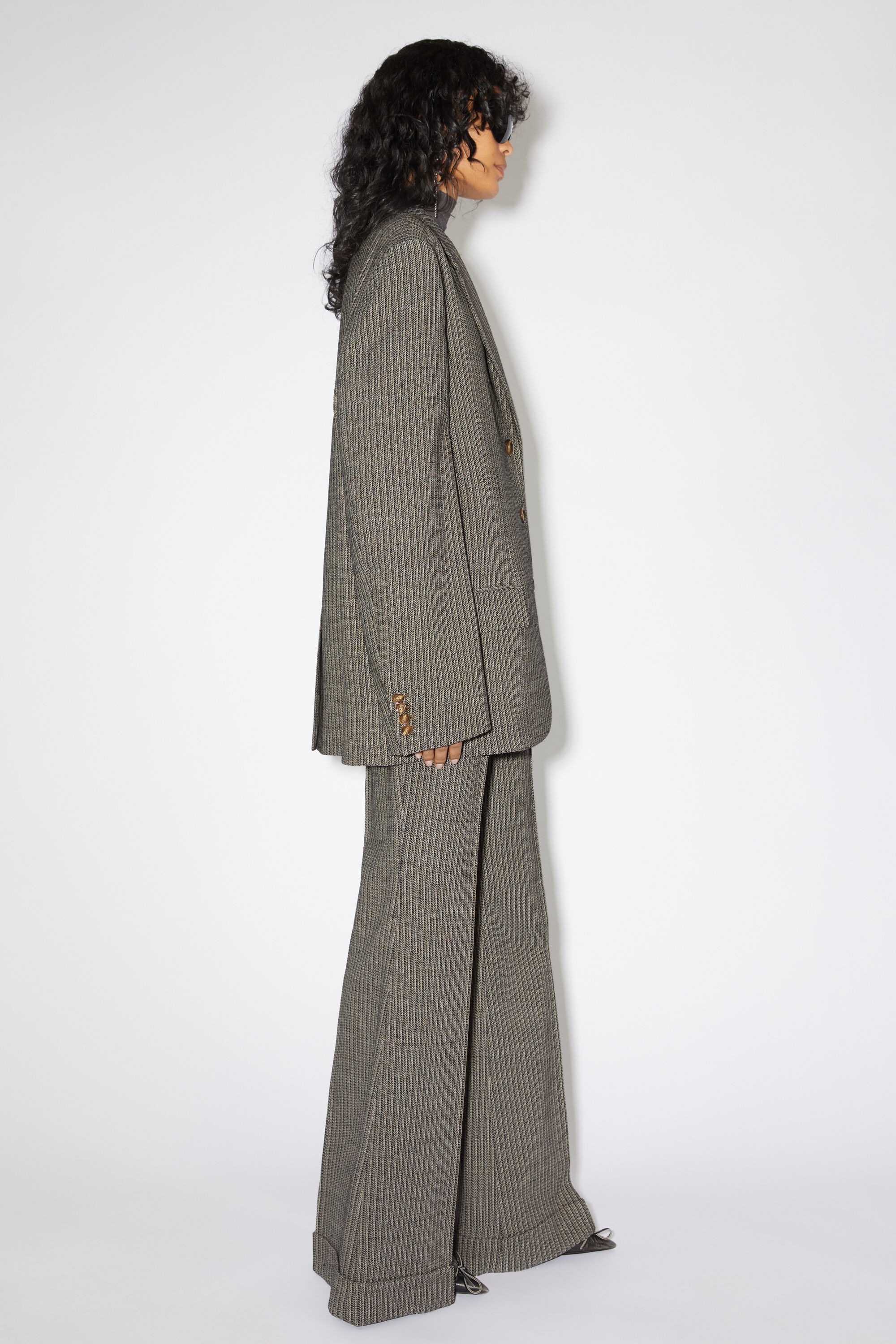 Relaxed fit suit jacket - Multi taupe - 4