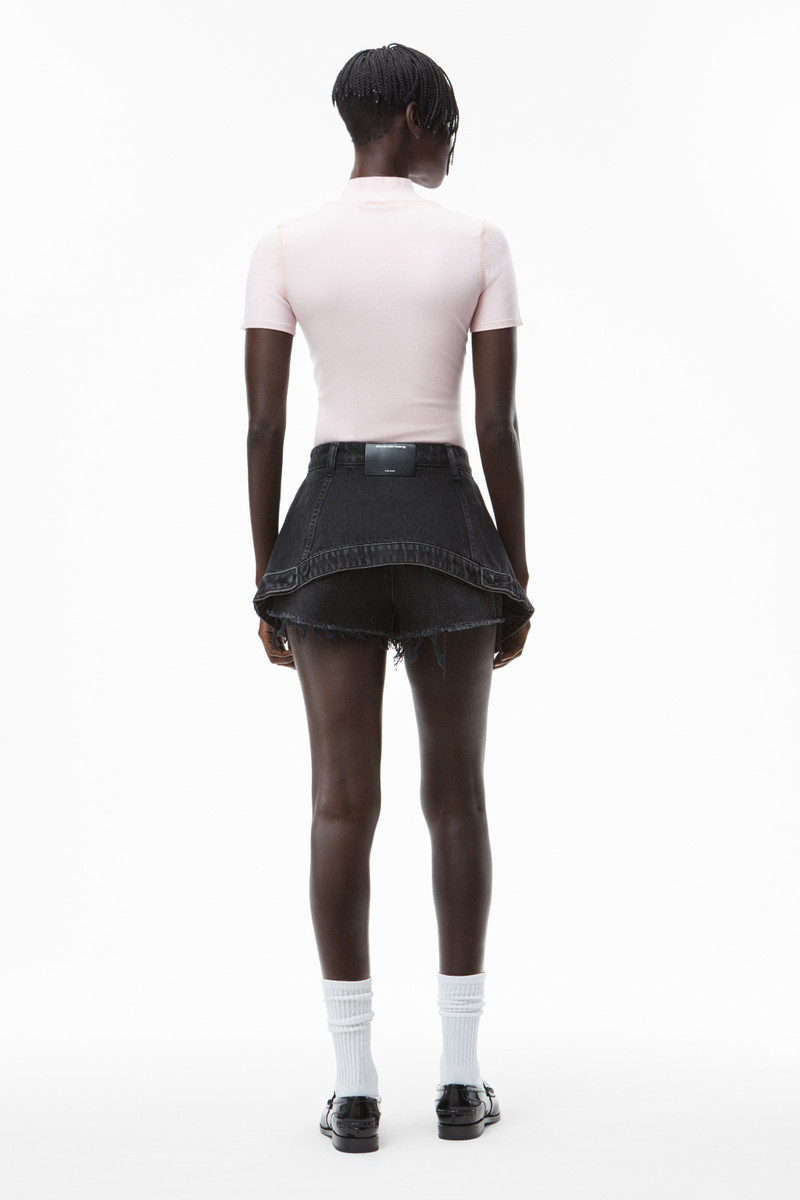 CUTAWAY SKORT IN DENIM 5