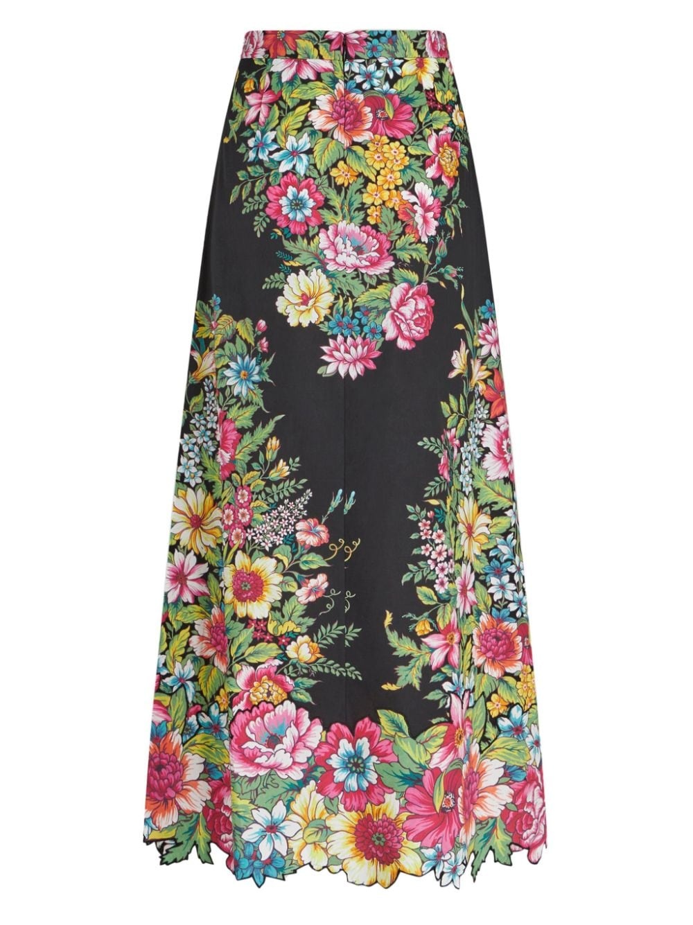 floral-print cotton maxi skirt - 7