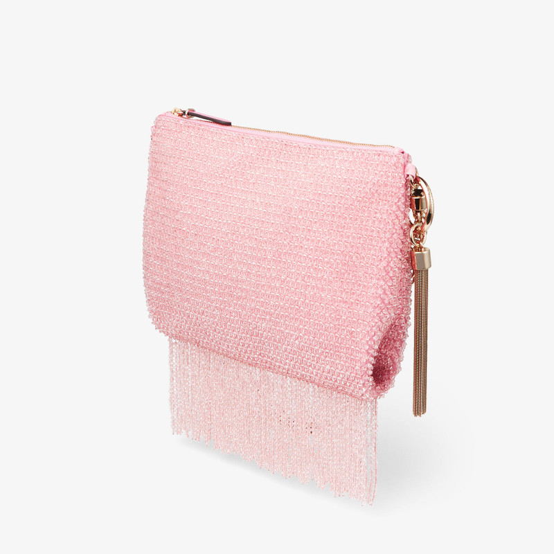 Callie Shoulder
Candy Pink Satin Shoulder Bag with Crystal Fringe 3
