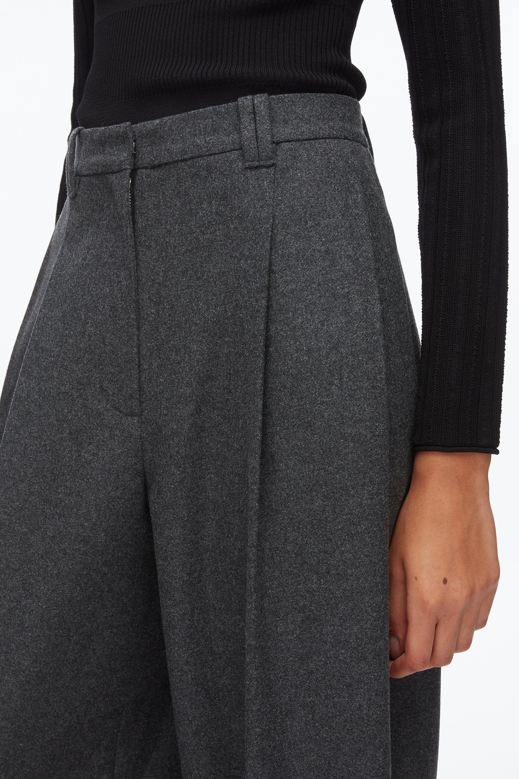 Flannel Double Pleat Trouser - 4