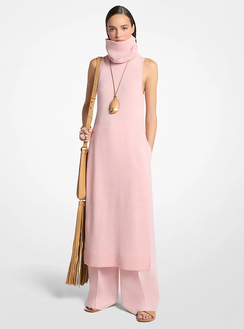Cashmere and Linen Turtleneck Tunic - 1