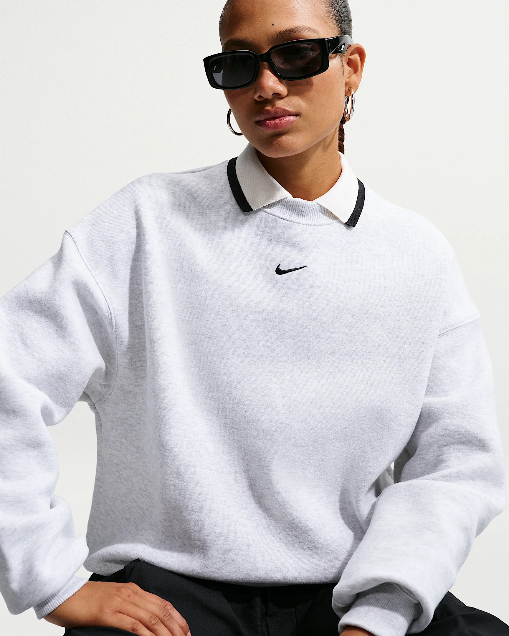 Nike Studio Fleece Medium Weight Women's Oversized Crew - 1