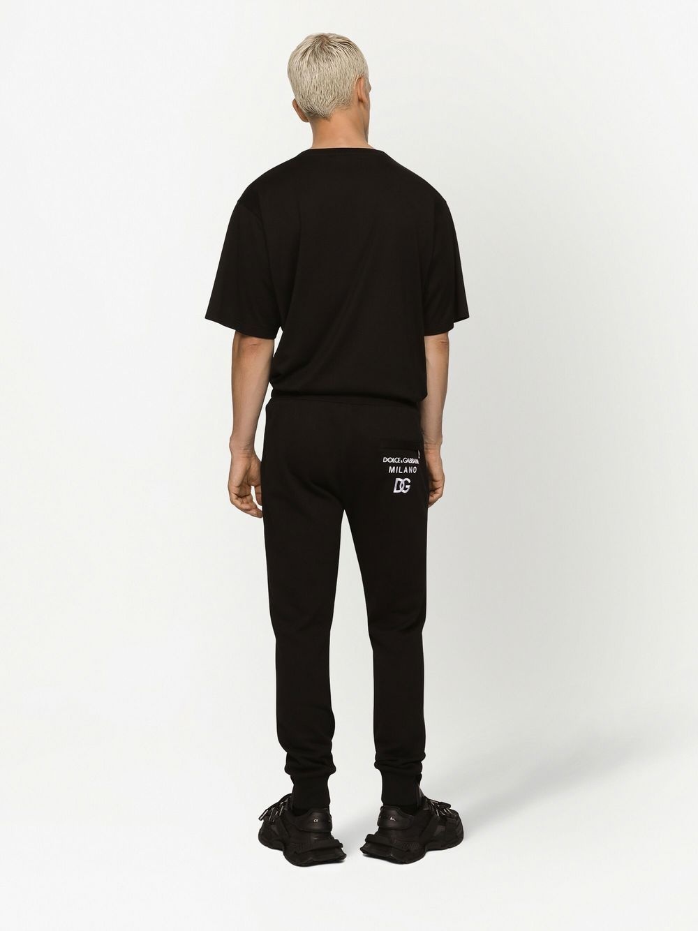 logo-embroidered cotton T-shirt - 3