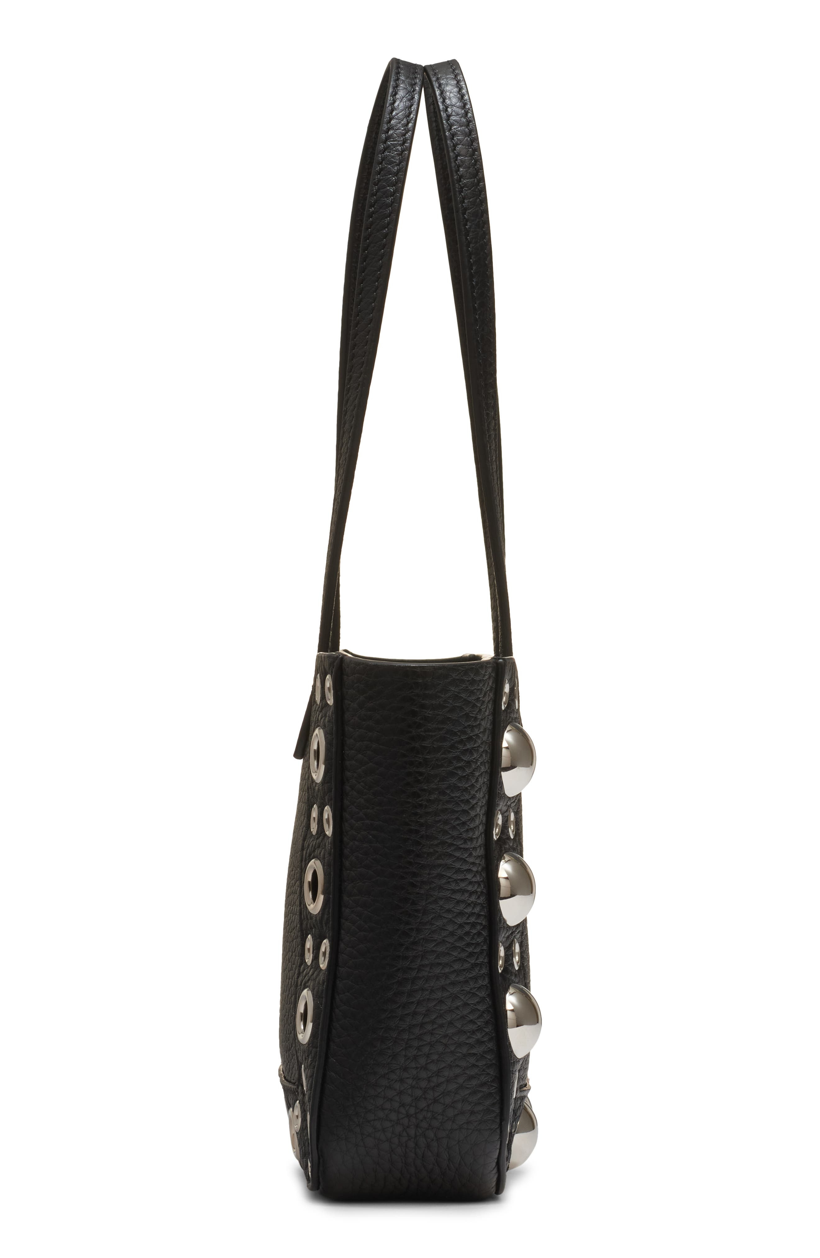 Valentino Garavani Mini Nellcôte Grommet Leather Tote in Nero at Nordstrom - 5