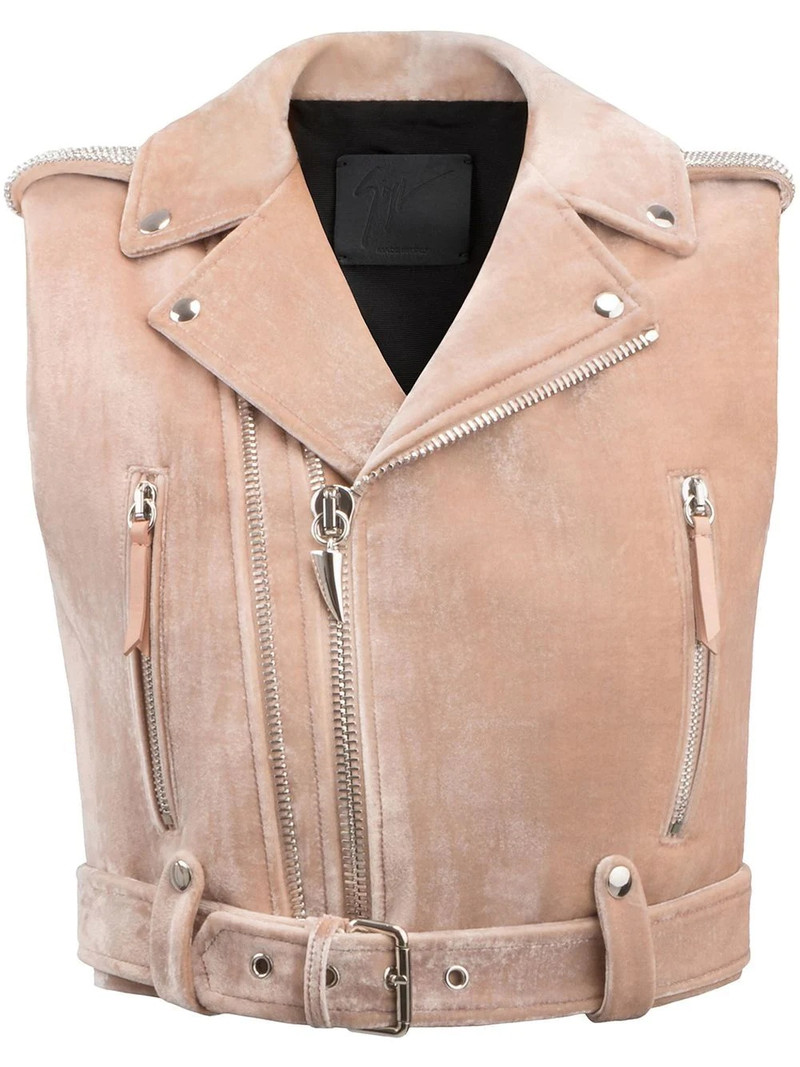 Amelia Crystal velvet gilet 1