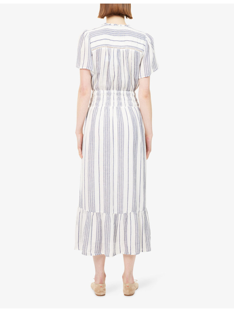Brent Stripe Linen-Blend Maxi Dress 4