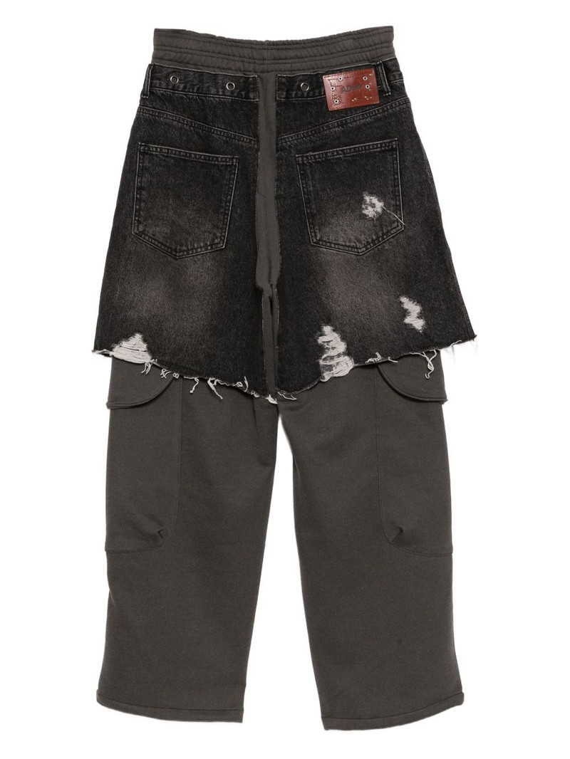 Andersson Bell denim-inset trousers outlook