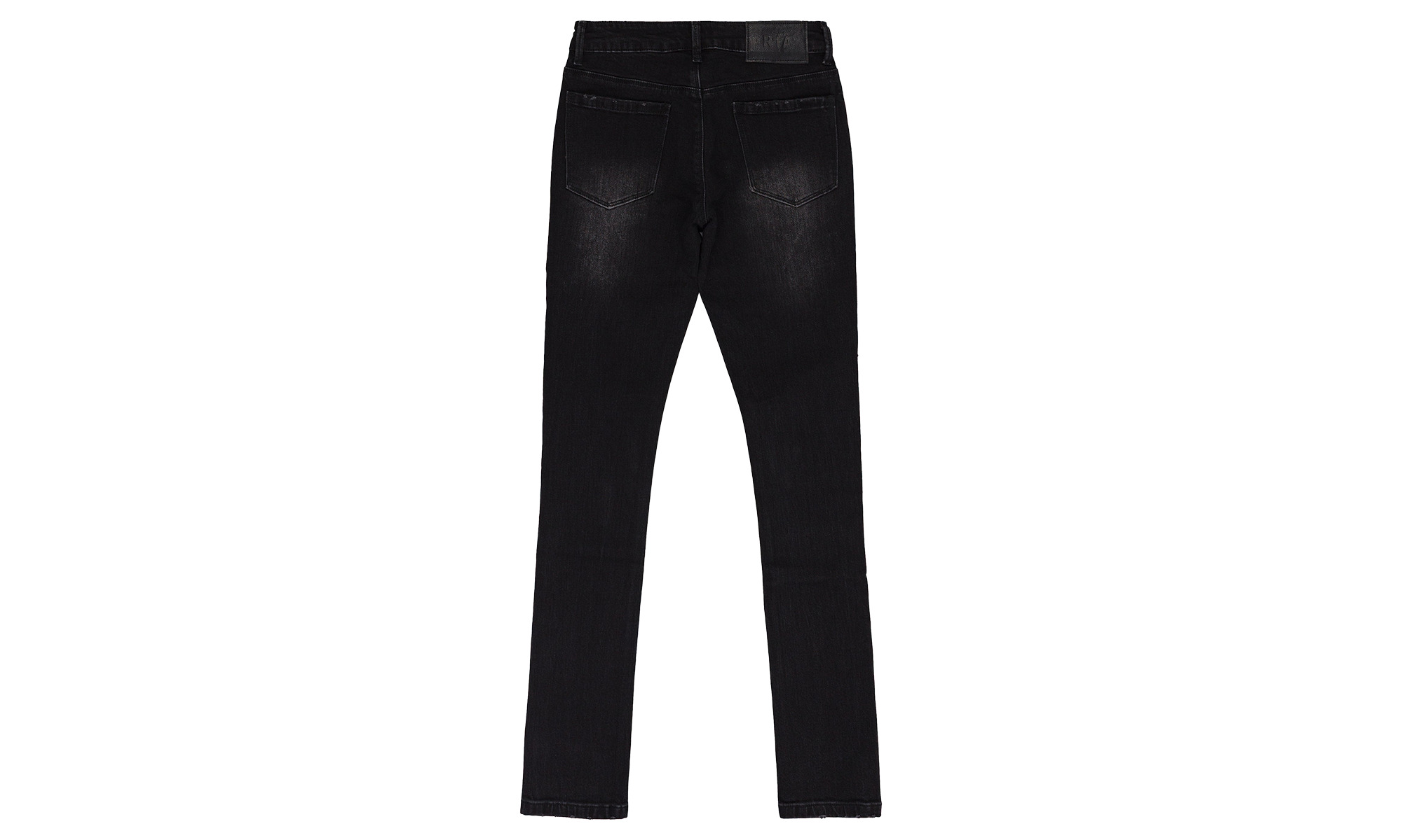 FADED DISTRESSED SKINNY JEANS "Black" - 2