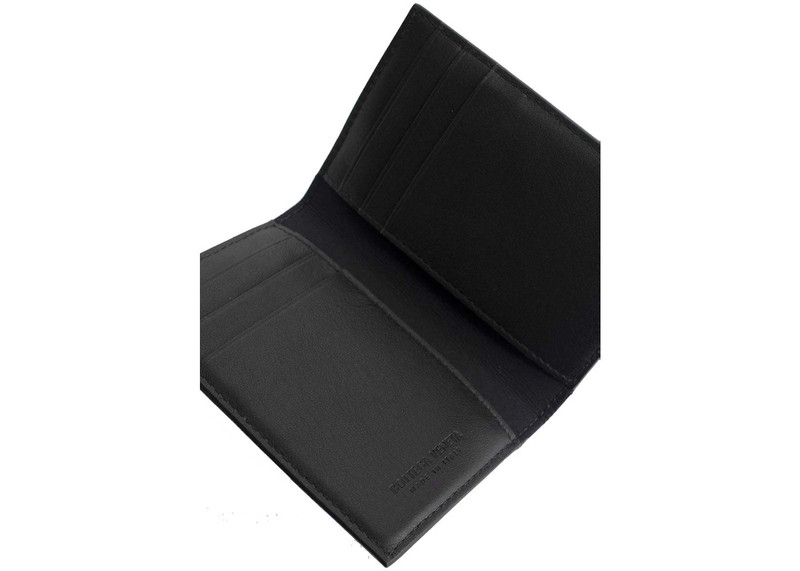 Bottega Veneta Bottega Veneta Elastic Band Bi-fold Card Case Black / Green outlook